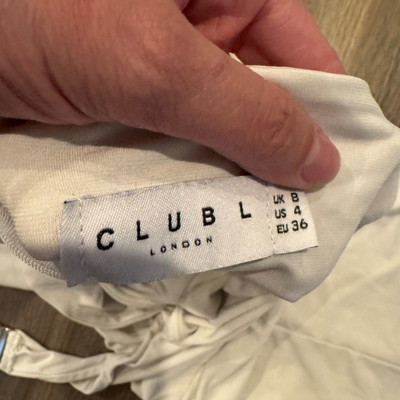 Club L Elegant White halter Maxi Dress size large - Picture 10 of 11